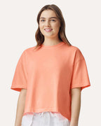 Custom Women’s Garment-Dyed Heavyweight Boxy T-Shirt | Personalized Cotton Tee