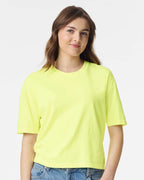 Custom Women’s Garment-Dyed Heavyweight Boxy T-Shirt | Personalized Cotton Tee