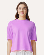 Custom Women’s Garment-Dyed Heavyweight Boxy T-Shirt | Personalized Cotton Tee