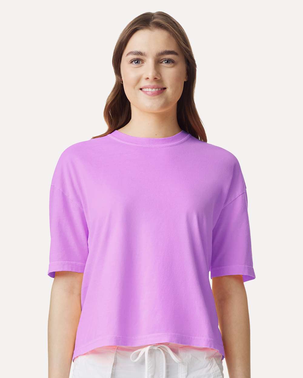 Custom Women’s Garment-Dyed Heavyweight Boxy T-Shirt | Personalized Cotton Tee