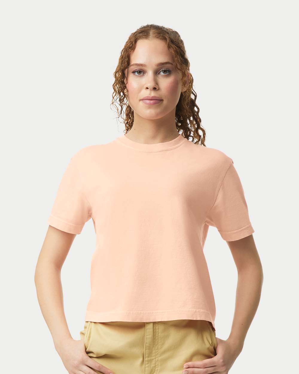 Custom Women’s Garment-Dyed Heavyweight Boxy T-Shirt | Personalized Cotton Tee