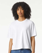 Custom Women’s Garment-Dyed Heavyweight Boxy T-Shirt | Personalized Cotton Tee