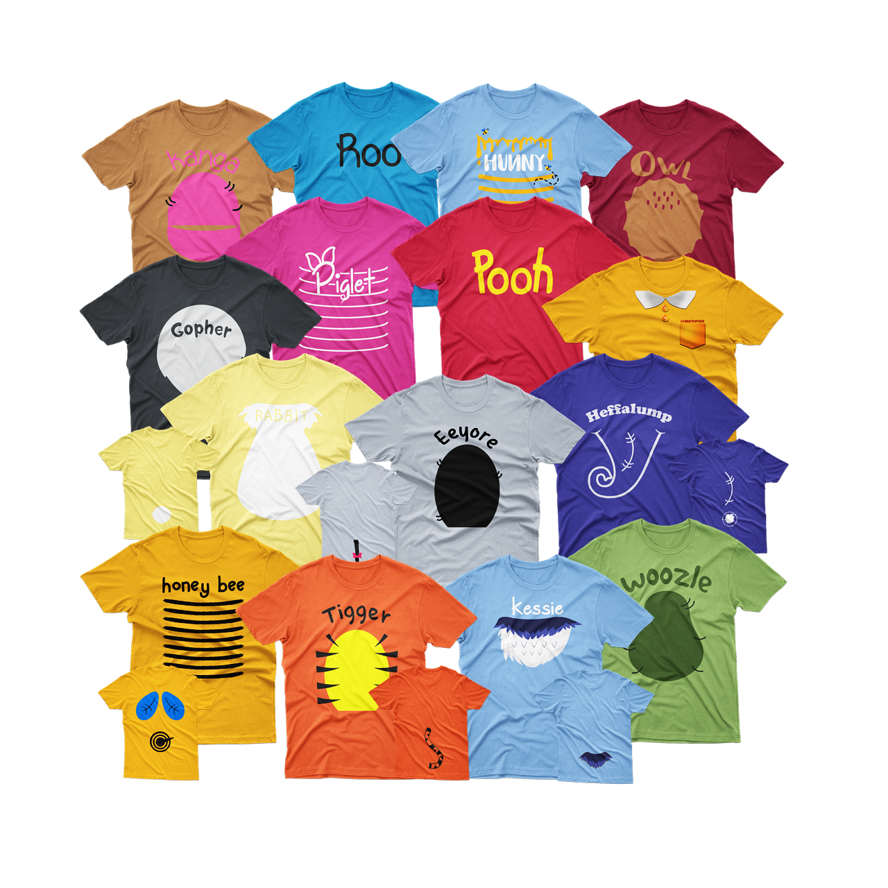 Pooh & Friends Inspired Costume Shirt | Halloween Family Matching Tee