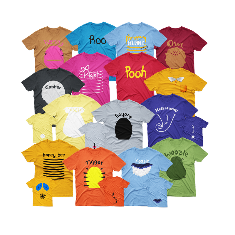 Pooh & Friends Inspired Costume Shirt | Halloween Family Matching Tee