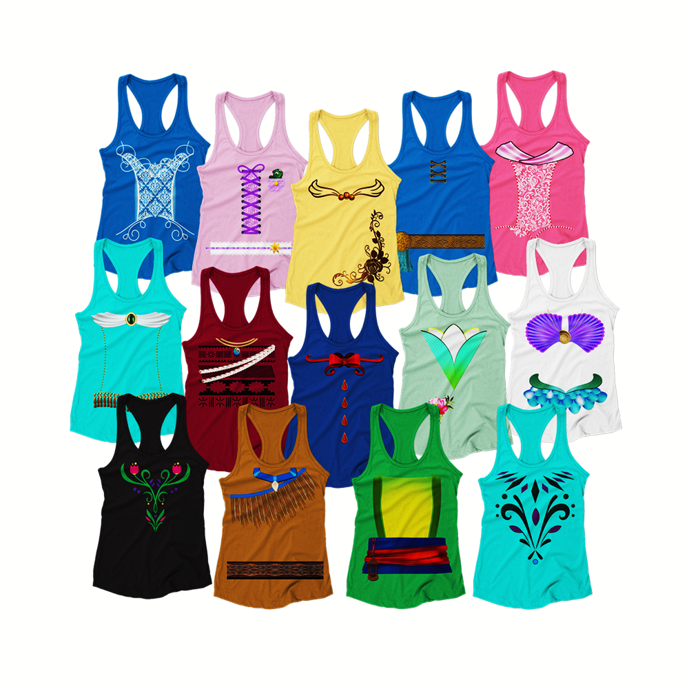 Princess Inspired Women’s Racerback Tank | Fantasy Theme Park Vacation Tank | Fairytale Outfit